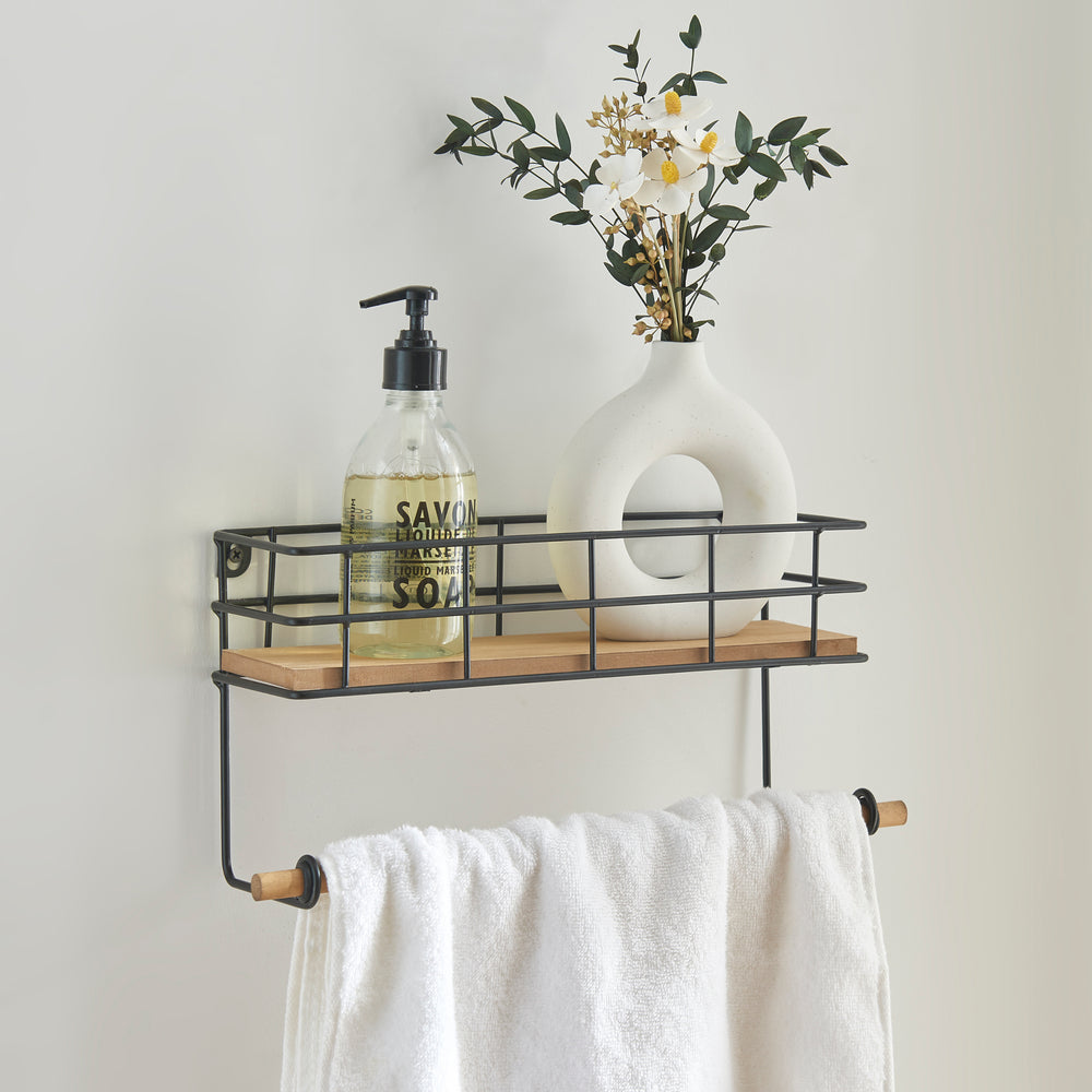 Półka ścienna Slangerup 16 x 33 x 10 cm [en.casa]