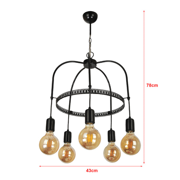 Lampa wisząca Llandudno E27 metalowa w różnych kolorach i rozmiarach [lux.pro]
