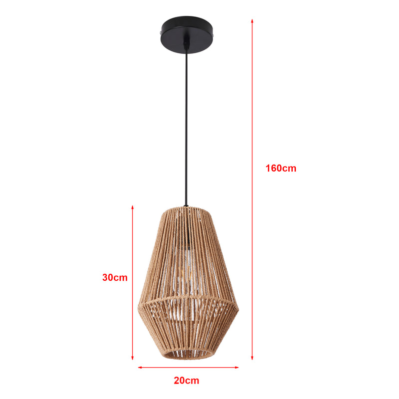 Szkic wymiarowy Lampa wisząca linowa Newtownabbey w różnych kolorach kolory [lux.pro]