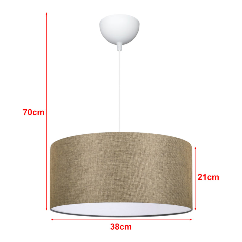Szkic wymiarowy Lampa wisząca Sutton w różnych kolorach [lux.pro]