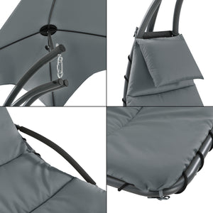 Wiszący leżak z daszkiem przeciwsłonecznym w różnych kolorach kolory en.casa