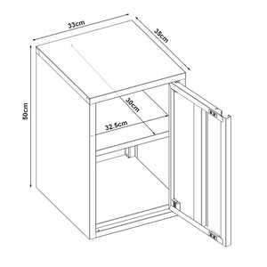 Szafka ścienna Burlöv 50x33x35 cm stal [en.casa]