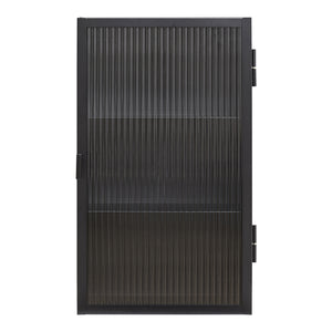 Szafka wisząca Zundert z drzwiami ze szkła żebrowanego 60x35x15 cm stal [en.casa]