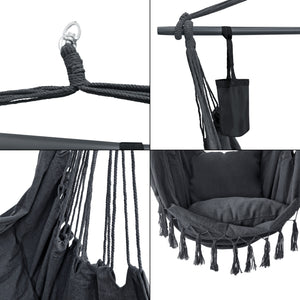 Fotel wiszący Aranga maks. 120 kg z 2 poduszkami w różnych kolorach. kolory [en.casa]