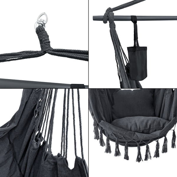 Fotel wiszący Aranga maks. 120 kg z 2 poduszkami w różnych kolorach. kolory [en.casa]