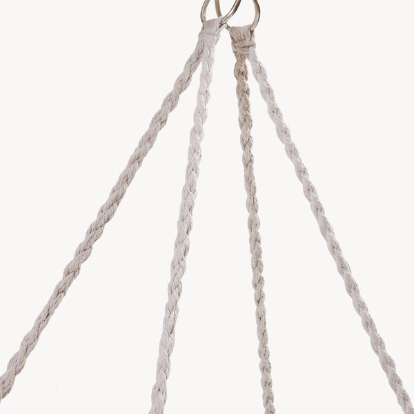 Fotel wiszący Kailua dla 2 osób 135x129x65 cm Kremowobiały [casa.pro]