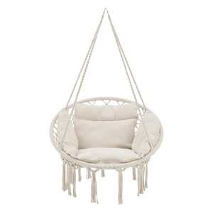 Krzesło wiszące Kailua maks. 150 kg do wnętrz i na zewnątrz z poduszką casa.pro