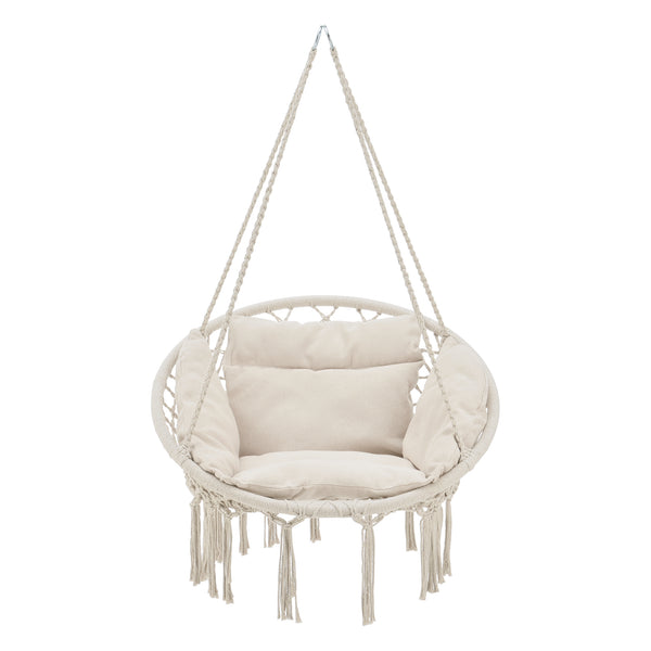 Krzesło wiszące Kailua maks. 150 kg do wnętrz i na zewnątrz z poduszką casa.pro