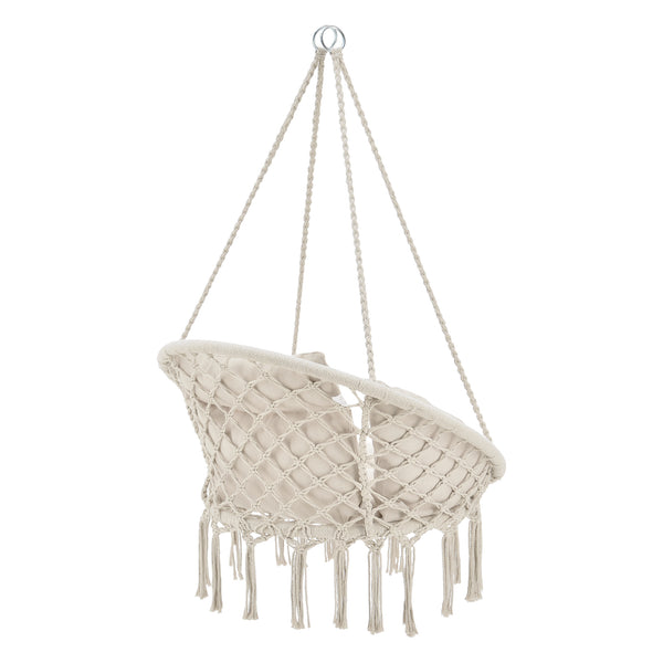 Krzesło wiszące Kailua maks. 150 kg do wnętrz i na zewnątrz z poduszką casa.pro