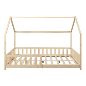 Łóżko domowe Hesel z zabezpieczeniem przed wypadnięciem [en.casa]