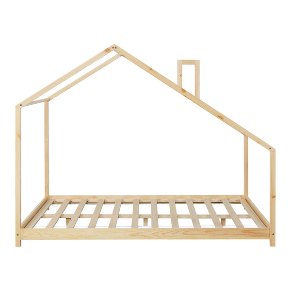 Łóżko domowe Siuntio z naturalnym materacem [en.casa]