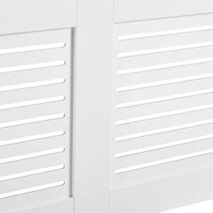 Osłona grzejnika Charleston z półką o wyglądzie listwy biała en.casa