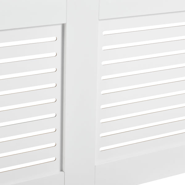 Osłona grzejnika Charleston z półką o wyglądzie listwy biała en.casa