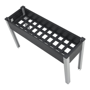 Podwyższone łóżko Beverwijk ciemnoszare w różnych rozmiarach. Rozmiary [en.casa]