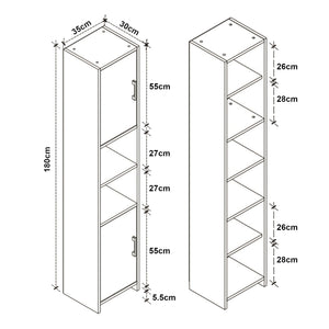 Szafa wysoka Rautrina 180x35x30 cm [en.casa]