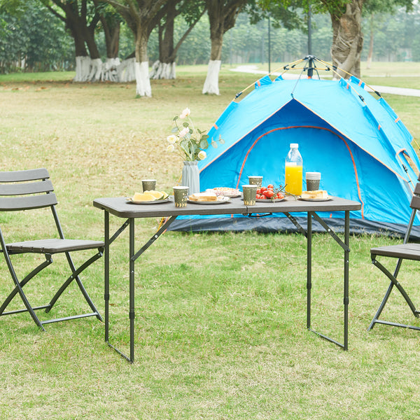 Stół składany z regulacją wysokości Adelfia 120x60cm [en.casa]