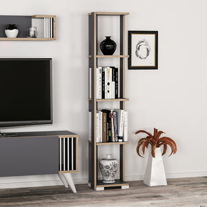 Regał na książki Aalestrup z 4 półkami 153 x 34 x 26 cm w różnych kolorach [en.casa]