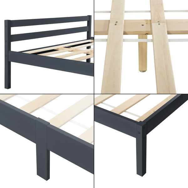 Łóżko drewniane Nakkila różne kolory i rozmiary en.casa