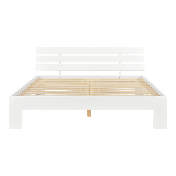 Łóżko drewniane Nivala z zagłówkiem w różnych kolorach i rozmiarach Kolory i rozmiary en.casa