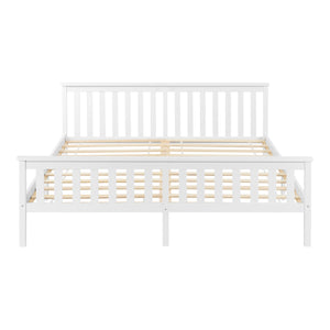 Łóżko drewniane z materacem z pianki zimnej, różne kolory i rozmiary en.casa