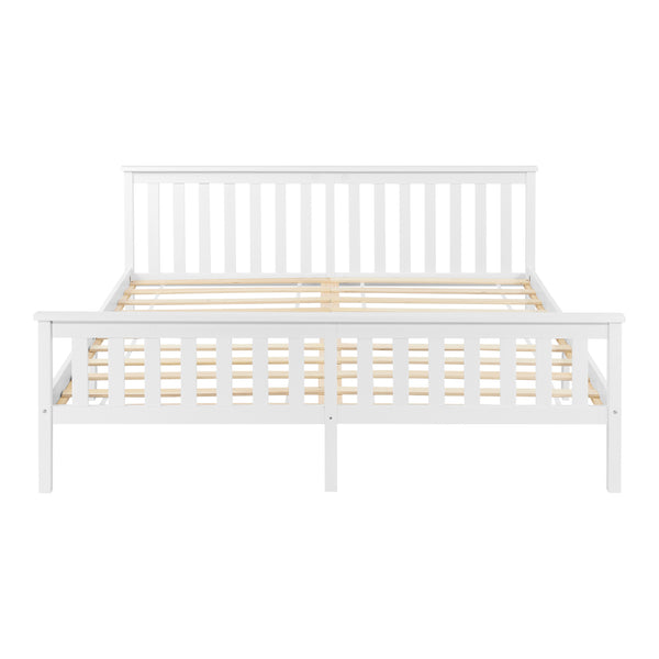 Łóżko drewniane z materacem z pianki zimnej, różne kolory i rozmiary en.casa