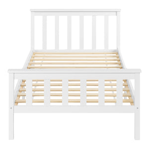 Łóżko drewniane Brada z wysokim zagłówkiem w różnych kolorach i rozmiarach Kolory i rozmiary en.casa