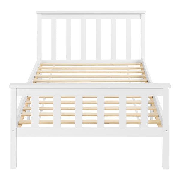 Łóżko drewniane Brada z wysokim zagłówkiem w różnych kolorach i rozmiarach Kolory i rozmiary en.casa