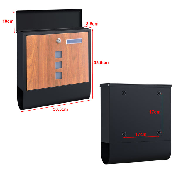 Skrzynka na listy Sanitz 34x31x10cm stal w różnych kolorach [en.casa]