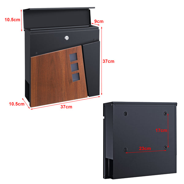 Skrzynka na listy Alfstedt 37x37x10,5 cm stal w różnych kolorach [en.casa]