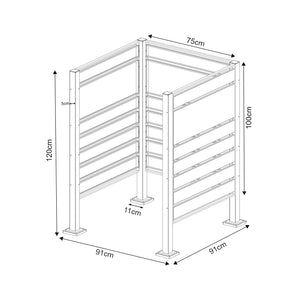 Ogrodzenie kosza na śmieci Uusikaupunki [en.casa]