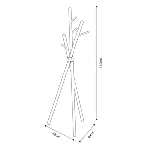 Wieszak na płaszcze Laerdal 172x49x49 cm stalowy [en.casa]