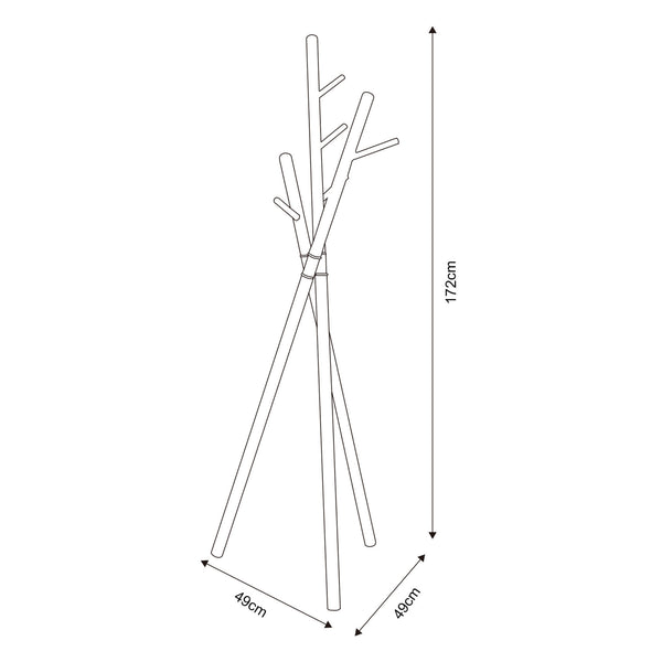 Wieszak na płaszcze Laerdal 172x49x49 cm stalowy [en.casa]