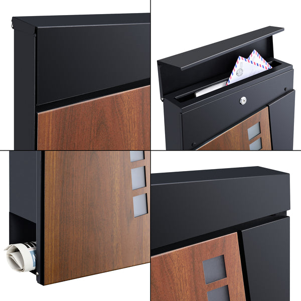 Skrzynka na listy Alfstedt 37x37x10,5 cm stal w różnych kolorach [en.casa]