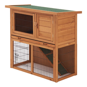 Klatka dla królików Nidda 85x91,5x45cm drewno jodłowe [en.casa]