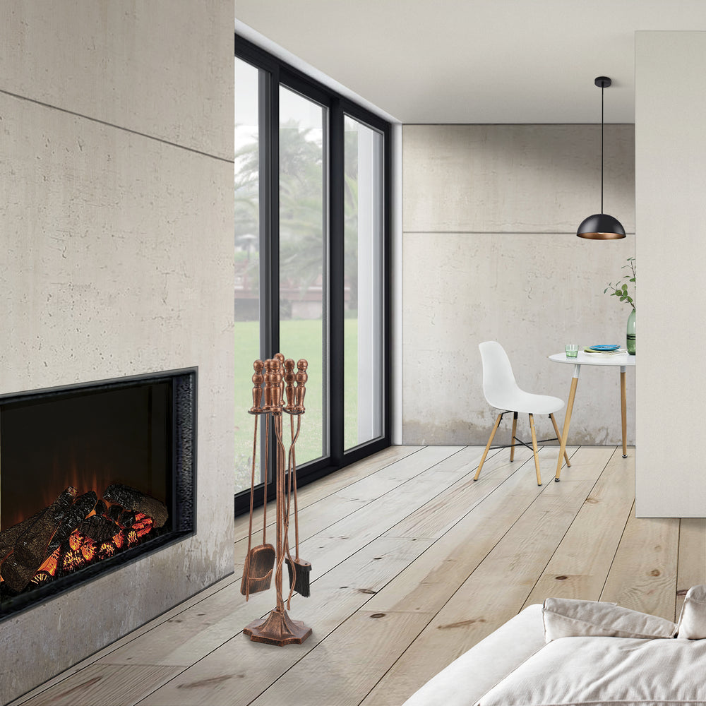 Kaminbesteck Dovre 5 - teilige Kamingarnitur versch. Farben [en.casa] - premiumXL