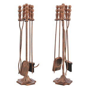 Zestaw kominkowy Dovre 5-częściowy zestaw kominkowy różne kolory kolory [en.casa]