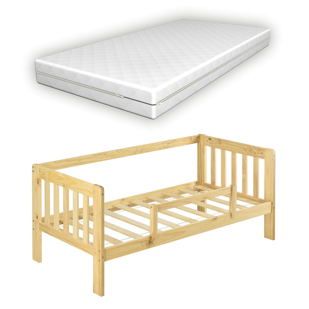 Łóżko dziecięce Selfoss z materacem z zimnej pianki w różnych kolorach i rozmiarach kolory i rozmiary [en.casa]