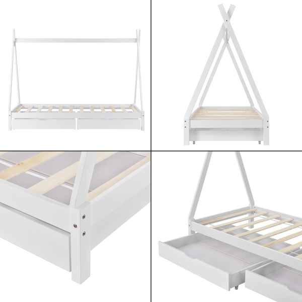 Łóżeczko dziecięce Maine 90x200 cm z szufladami [en.casa]