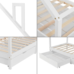 Łóżko dziecięce Assling z 2 szufladami 90x200cm w różnych kolorach [en.casa]