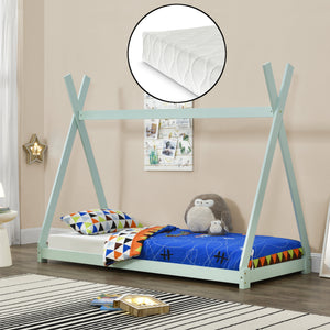 Łóżeczko dziecięce Onejda z materacem z pianki zimnej 90x200 cm w różnych kolorach [en.casa]