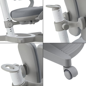 Biurko dziecięce Sauda z wysokim krzesełkiem [en.casa]