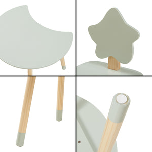 Biurko dziecięce z krzesłem Lallega z motywem księżyca i gwiazd [en.casa]