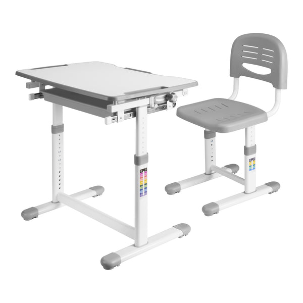 Zestaw biurek dla dzieci Sala 2-częściowe biurko dla dzieci z krzesłem [en.casa]