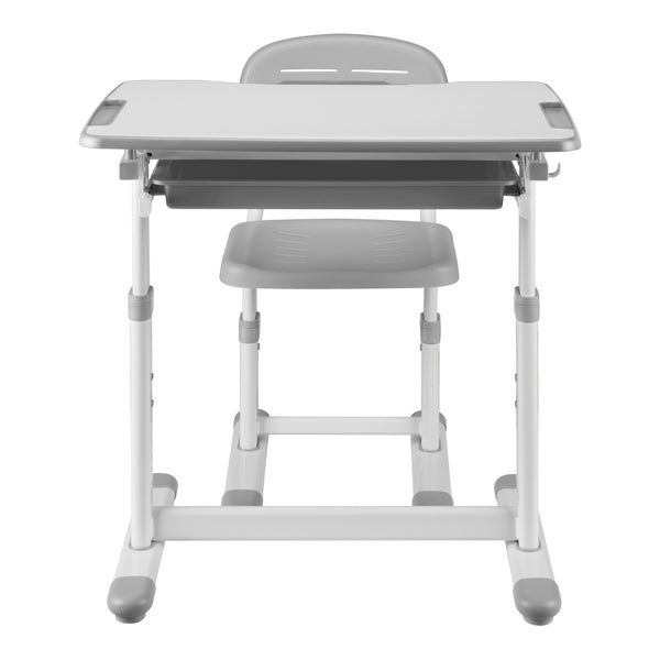 Zestaw biurek dla dzieci Sala 2-częściowe biurko dla dzieci z krzesłem [en.casa]