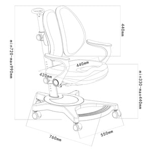 Dziecięce krzesło do biurka Partille [en.casa]