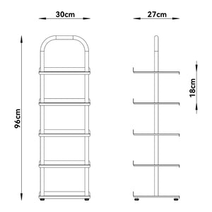 Półka na buty dziecięce Poytya stal 96x30x27 cm [en.casa]