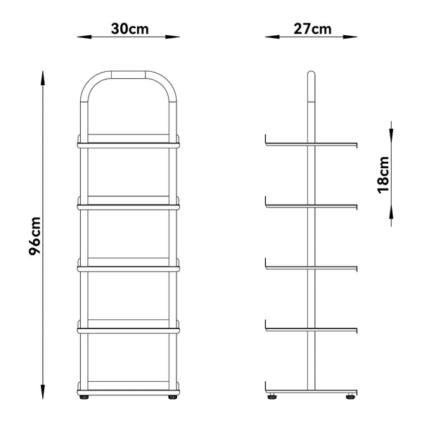 Półka na buty dziecięce Poytya stal 96x30x27 cm [en.casa]