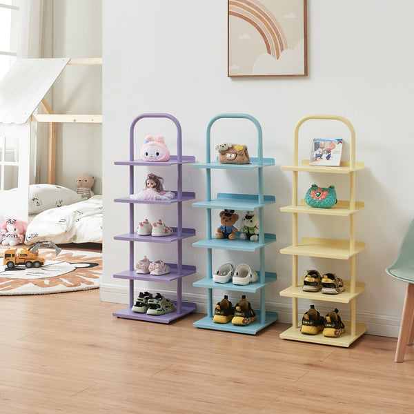 Półka na buty dziecięce Poytya stal 96x30x27 cm [en.casa]