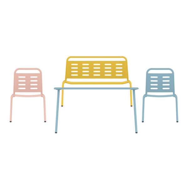 Stalowy fotelik dziecięcy Etroubles wielokolorowy [casa.pro]