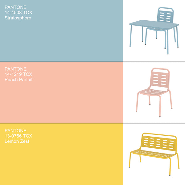 Stalowy fotelik dziecięcy Etroubles wielokolorowy [casa.pro]